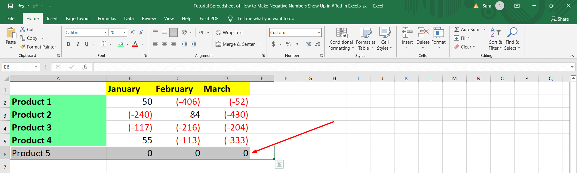 How To Format Negative Numbers In Excel In Red At Caren Knuckles Blog