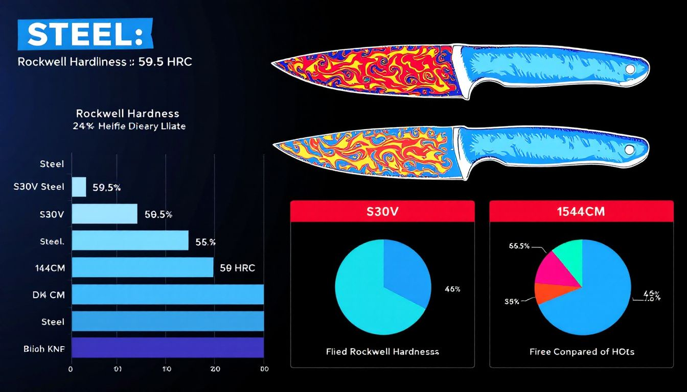 Toughness and durability comparison of S30V and 154CM steels.