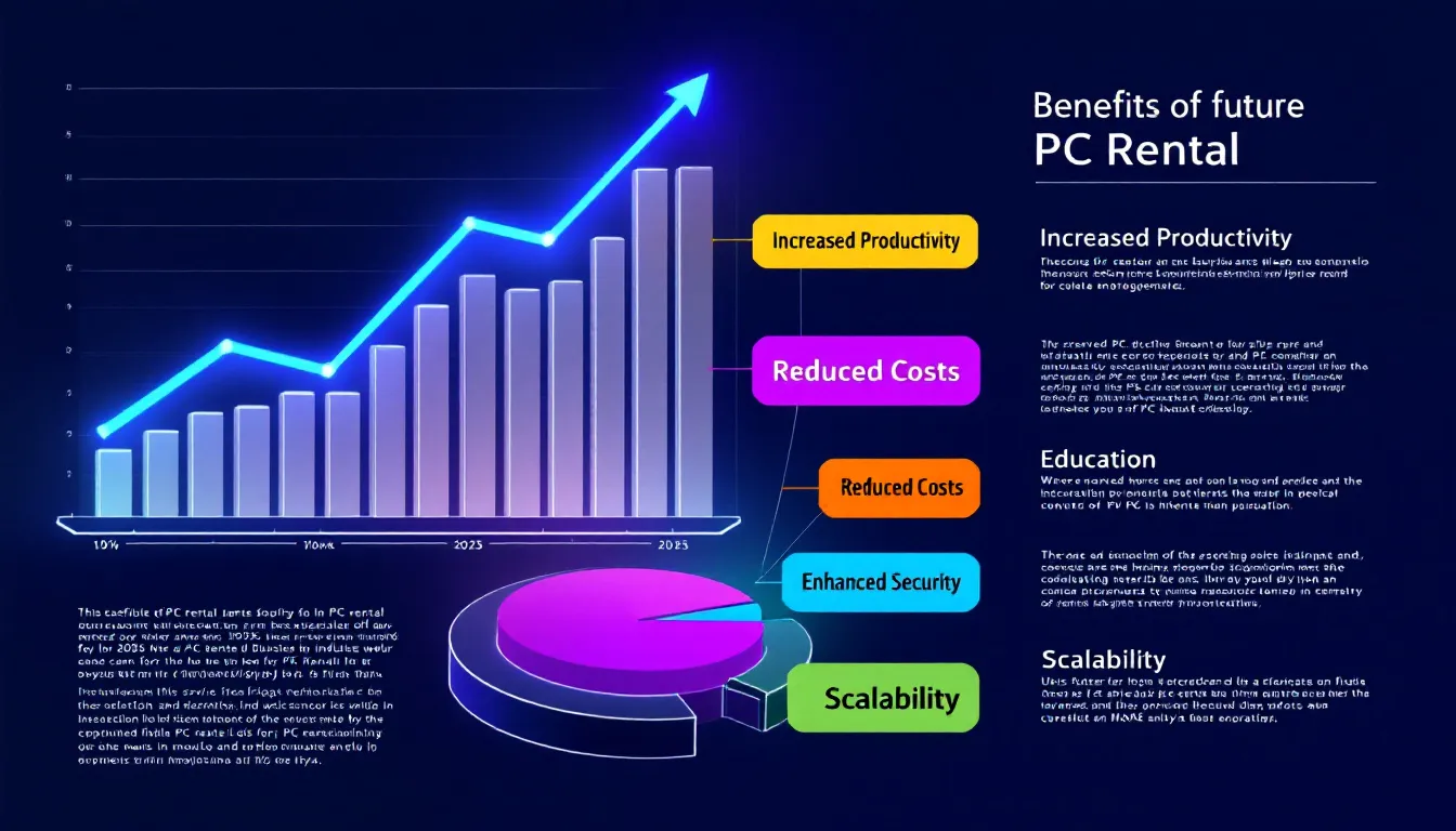 Ein Diagramm, das die Zukunftsaussichten und Markttrends für die PC-Miete zeigt.