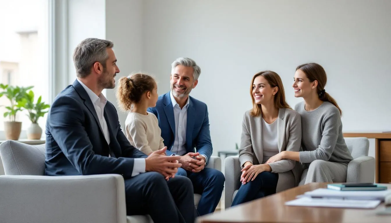 A family discussing estate planning with an experienced attorney, emphasizing the importance of protecting loved ones.