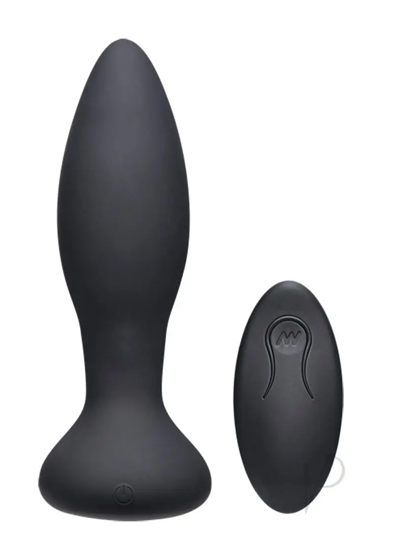 A Play Rimmer Experienced Rechargeable Silicone Anal Plug w/Remote – Black