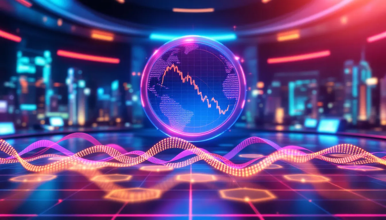 An illustration depicting the concept of polkadot futures trading contracts.