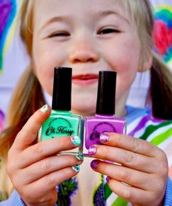 Avoid adult nail polish as these tend to be more toxic nail polish for kids