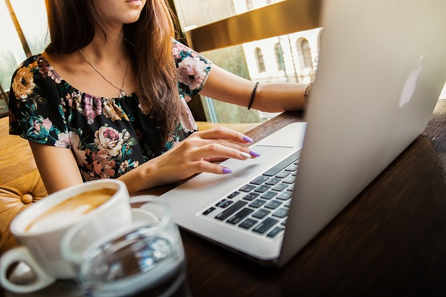 woman working with javascript library or javascript frameworks