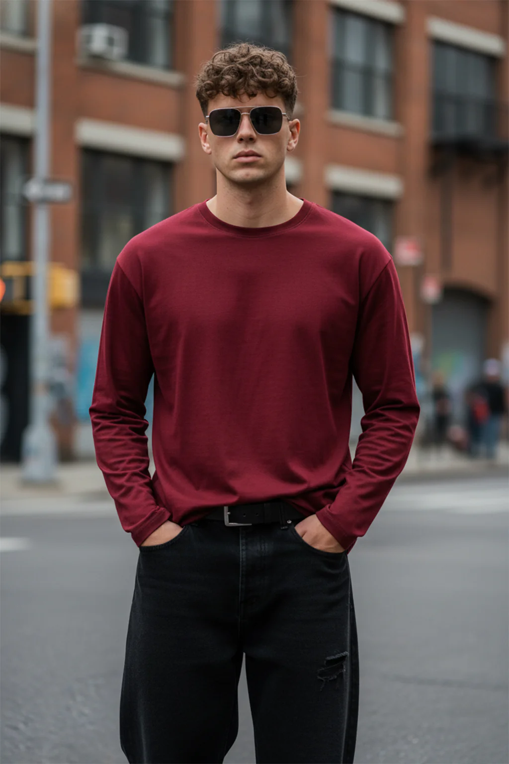 Maroon T-shirt for Men