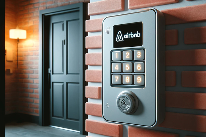 A lock box on the door for a seamless check in