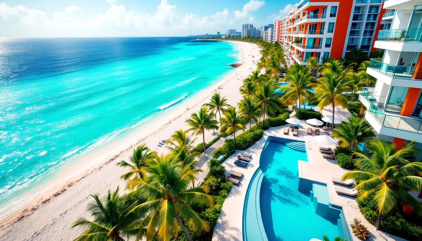 Different types of properties available in Cancun, including villas and condos.