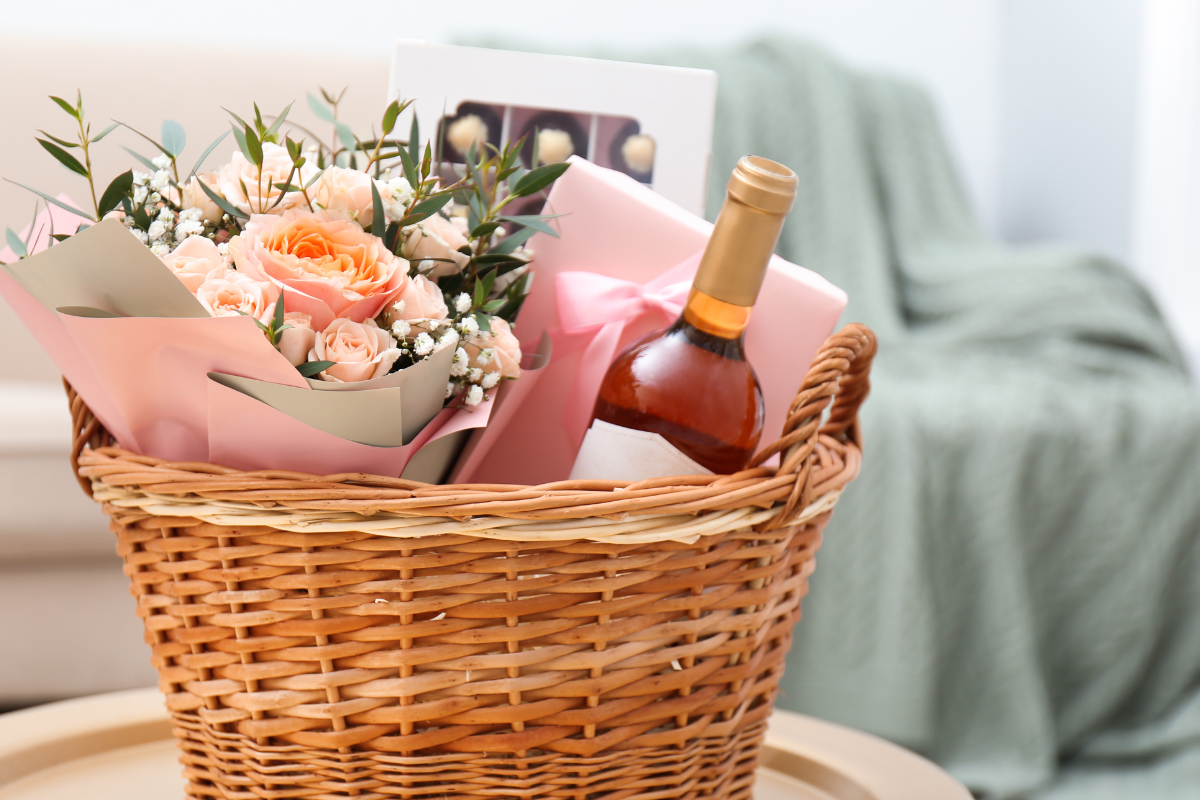 Gift basket with Great service happiness guaranteed shop occasion and birthday gifts delivered in South Africa from Fabulous Flowers