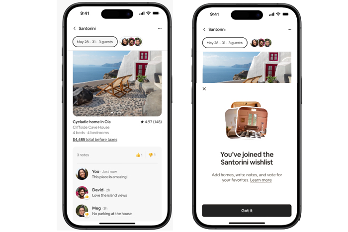 During the 2024 summer release Airbnb introduced enhanced group trips