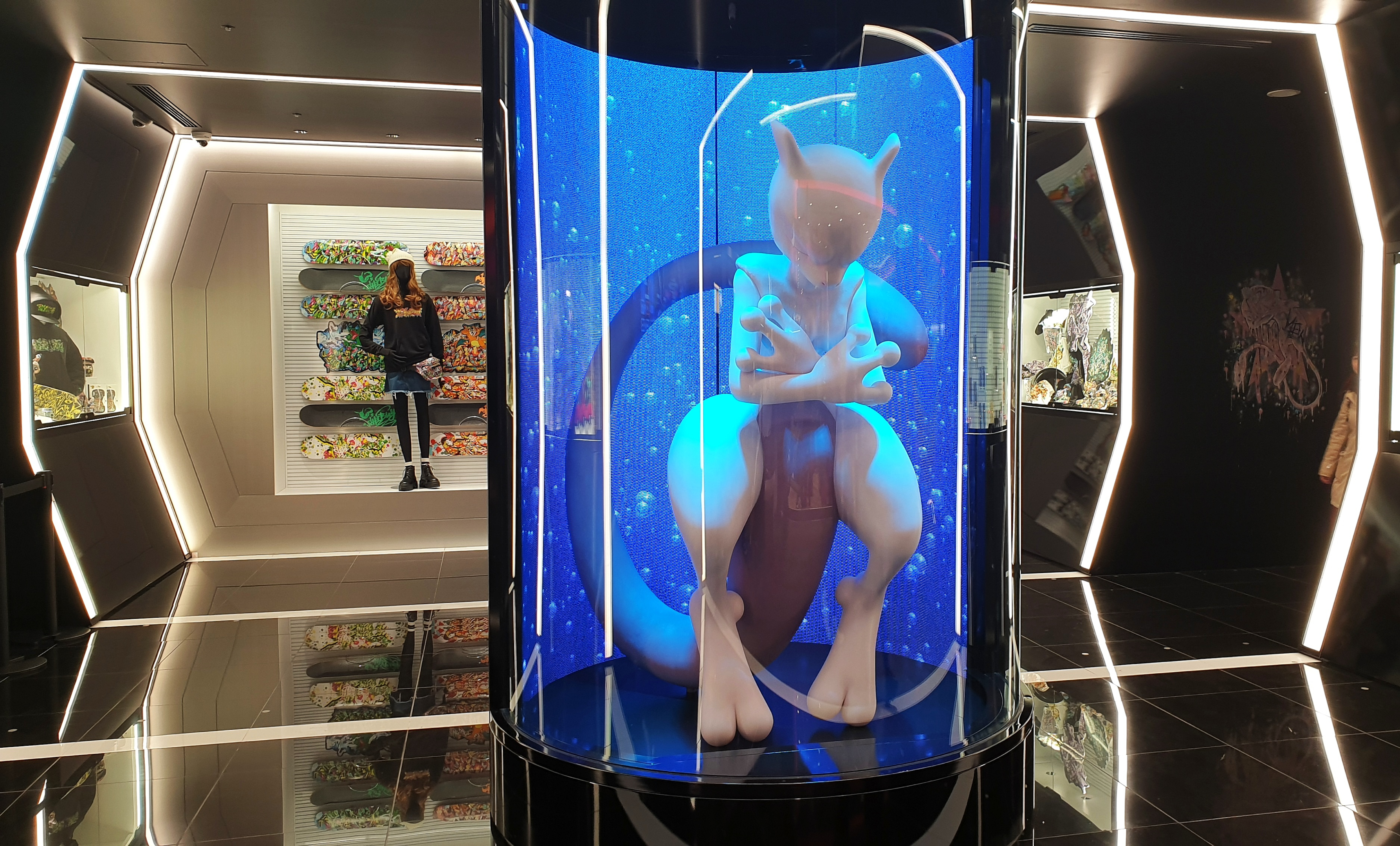 Pokémon Center Shibuya featuring Mewtwo