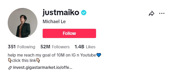 Profile of Michael Le @JUSTMAIKO