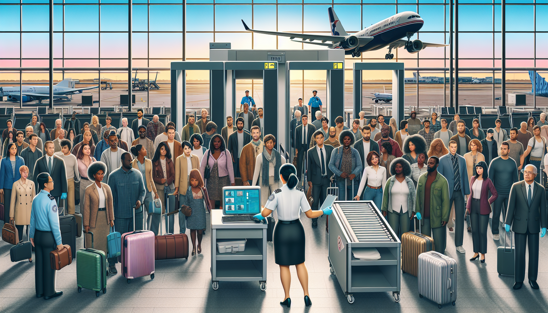 TSA Security Checkpoint at Terminal A