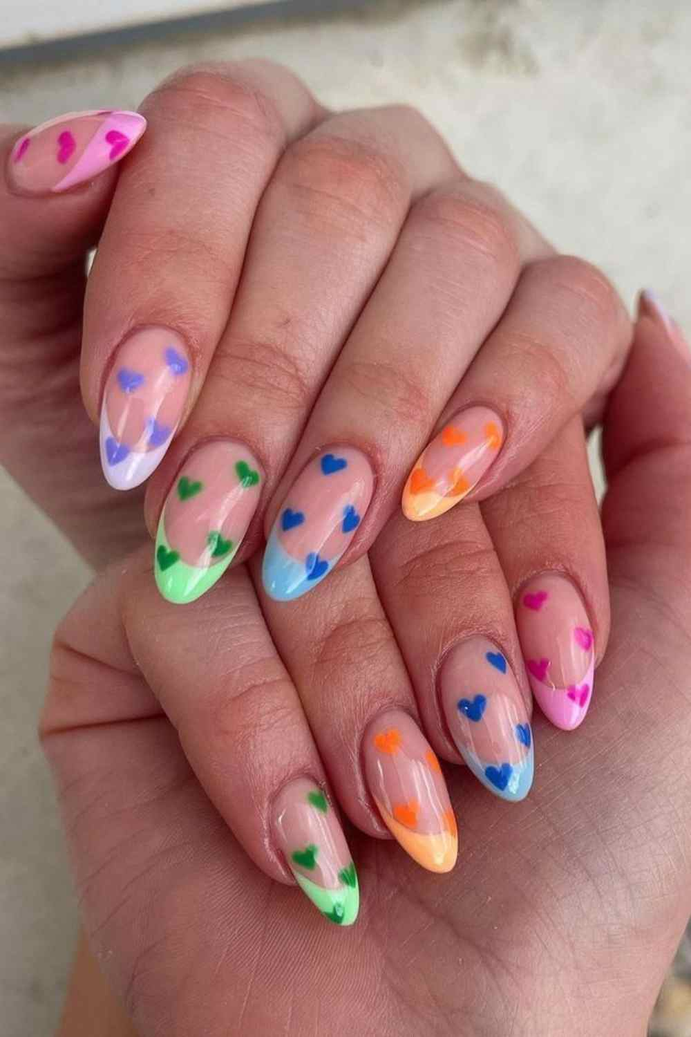 Gorgeos french tip colorful nail art - How Long Do Acrylic Nails Take?