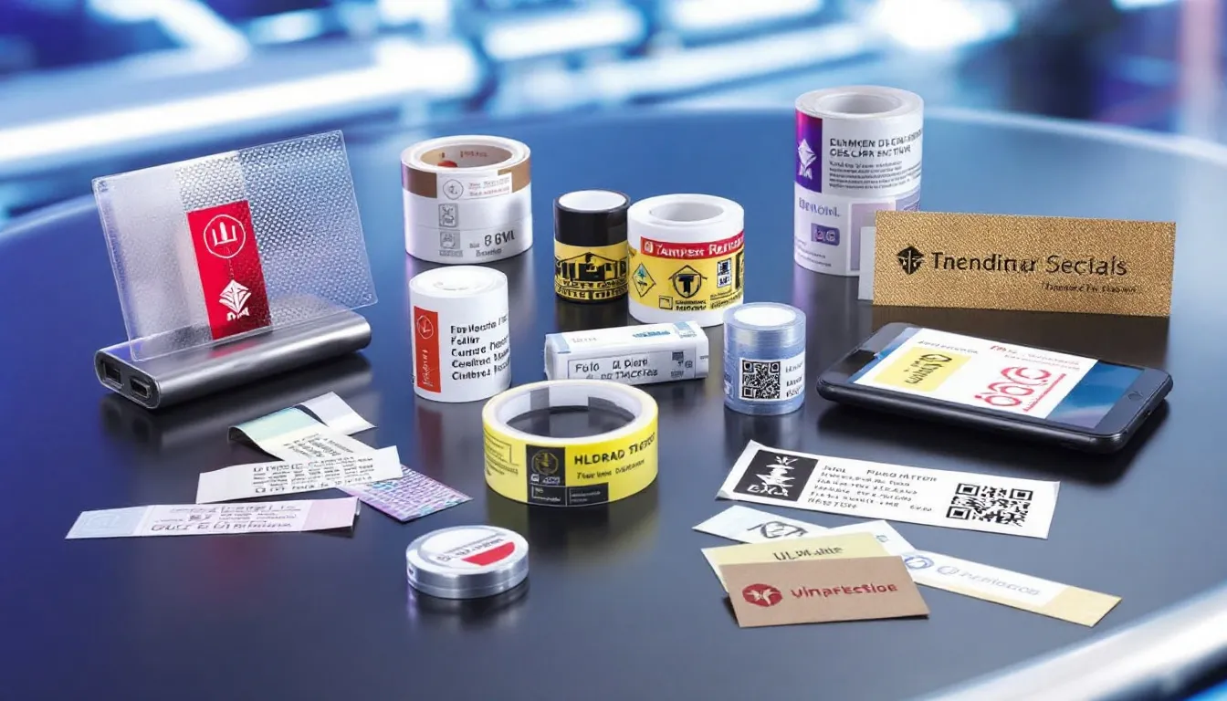 An overview of tamper evident seals showcasing various types and applications.