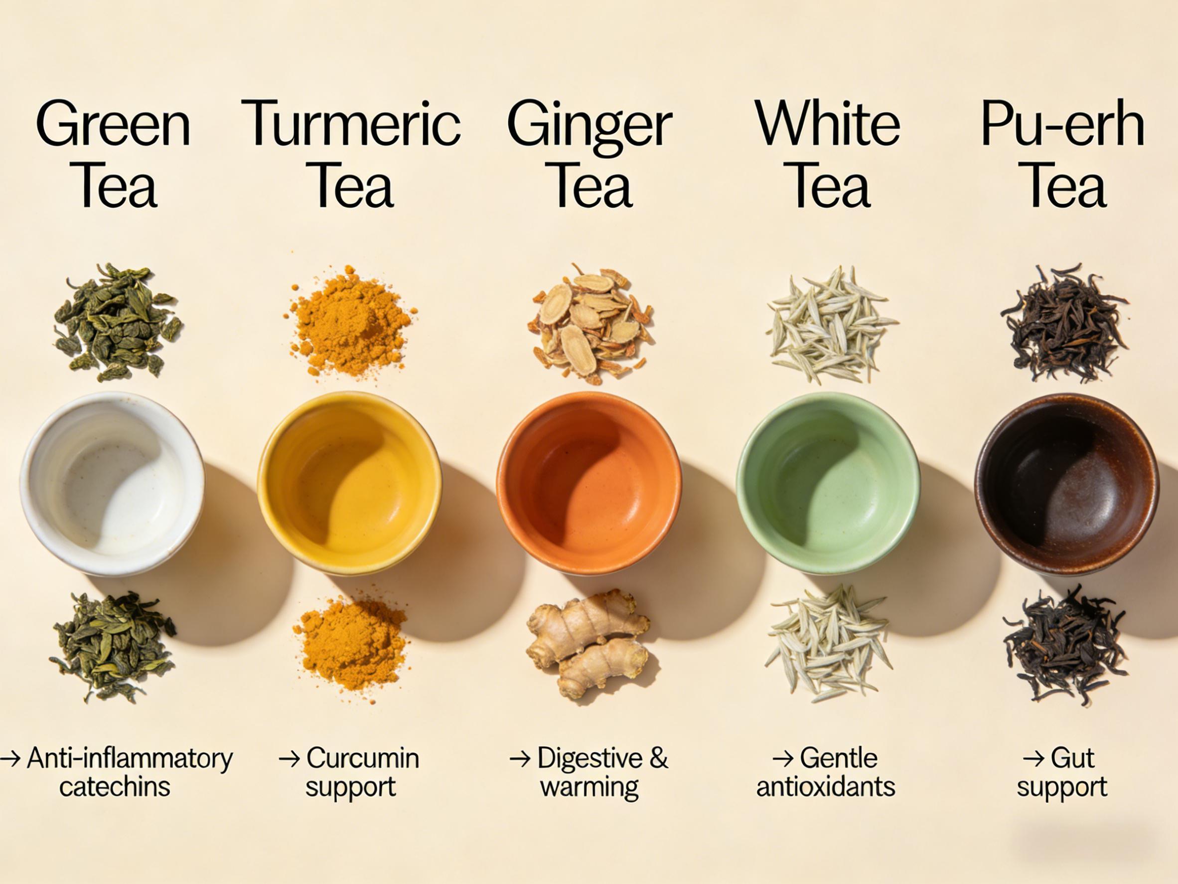 best tea for inflammation infographic