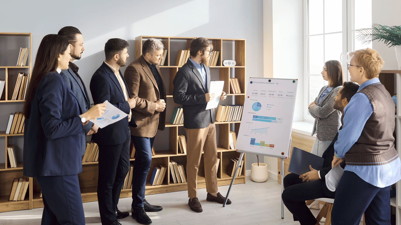 Customer service metrics being reviewed 