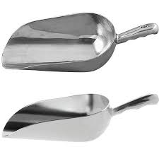 Various sample scoops including round mouth, straight, and long handle scoops