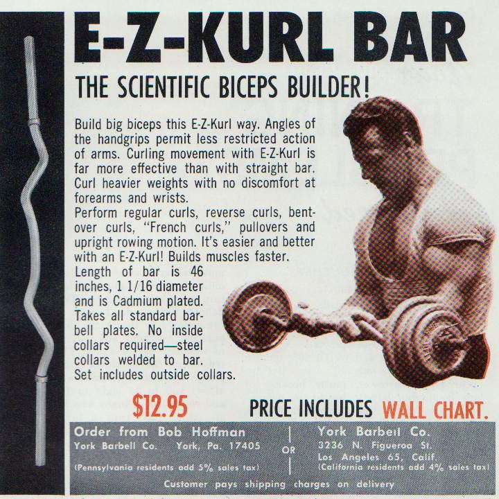original advertisement from the York Barbell Company