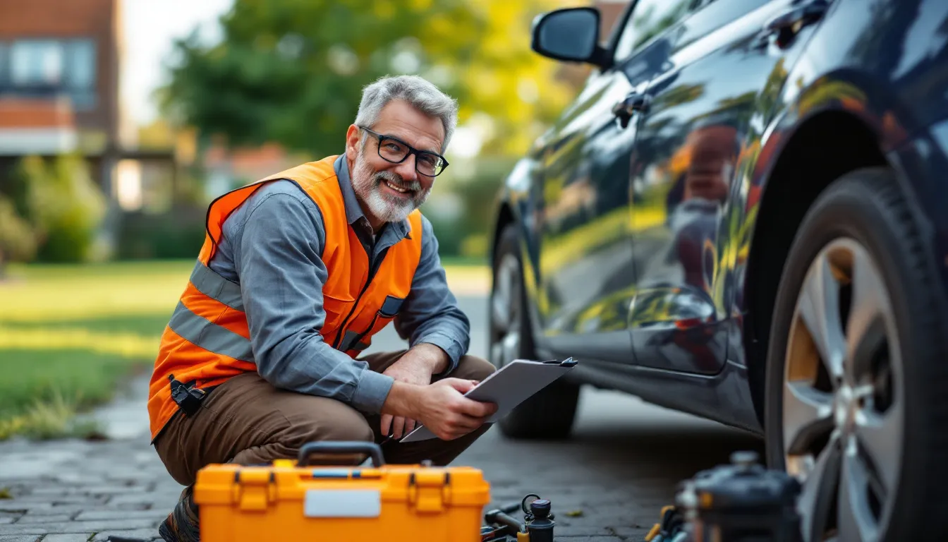 Auto aankoop advies Utrecht omgeving: Een ervaren monteur die een aankoopkeuring uitvoert op een tweedehands auto.