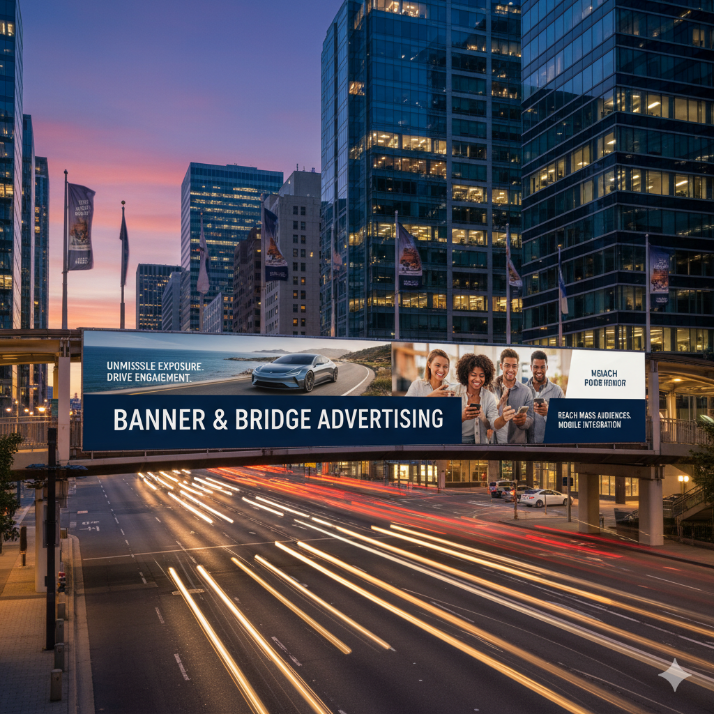 What Are The Types Of Outdoor Advertising That Works? 8 banner & bridge advertising