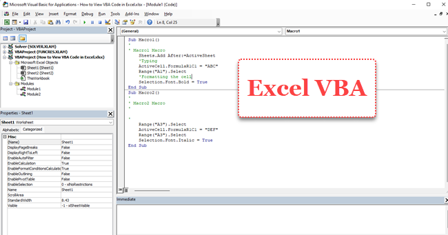 How to View VBA Code in Excel