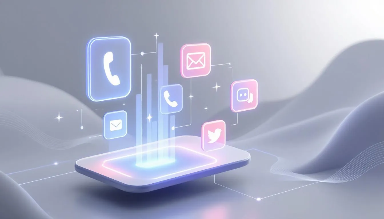 An illustration showing various customer support channels available for customers, highlighting convenience and reliability.