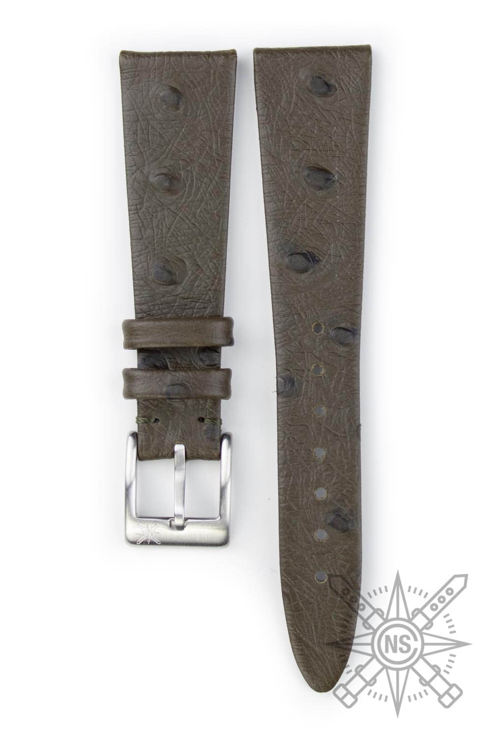 An artistic representation of the distinctive texture of ostrich leather watch straps.