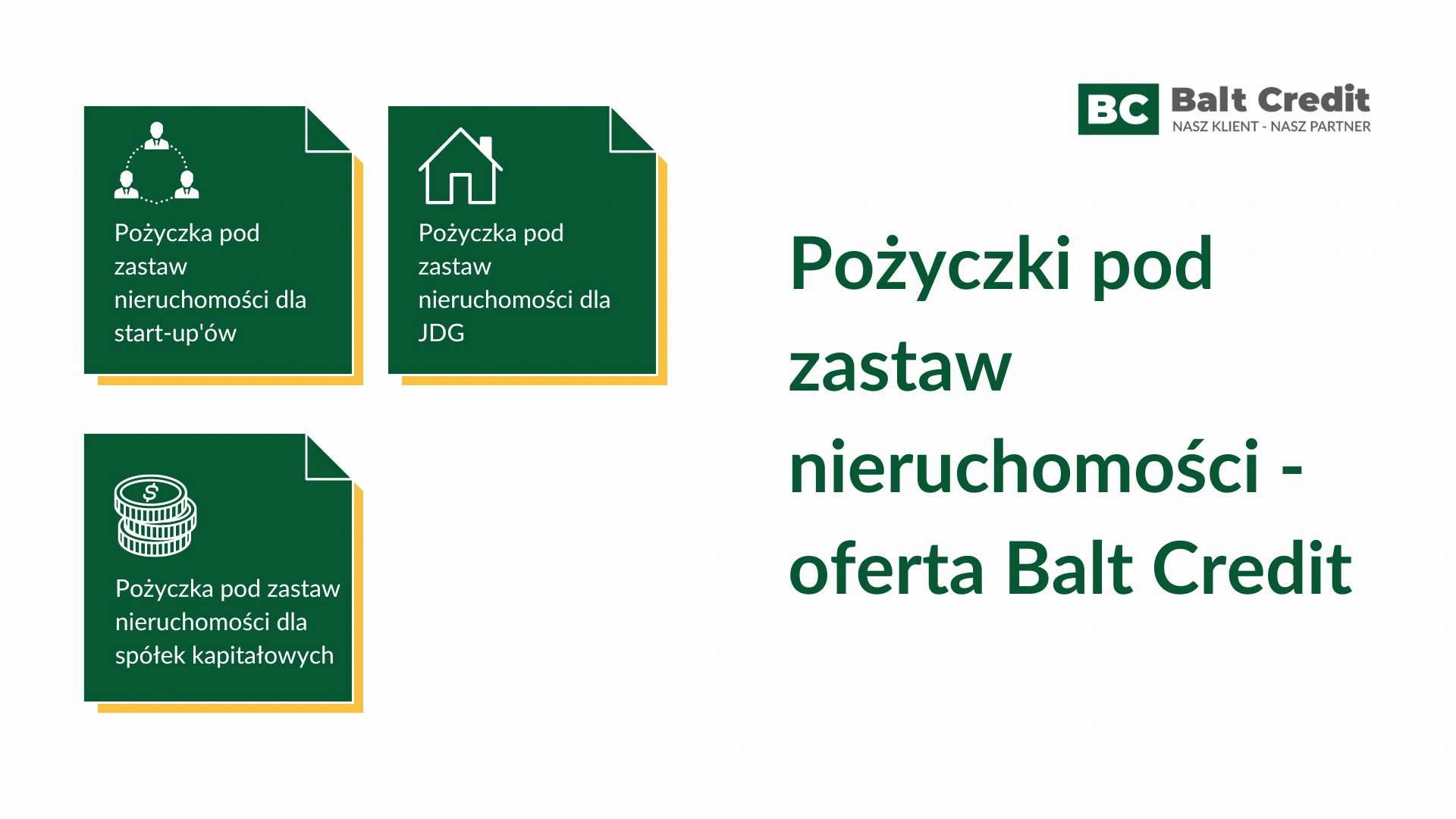 Pożyczki pod zastaw nieruchomości - oferta Balt Credit