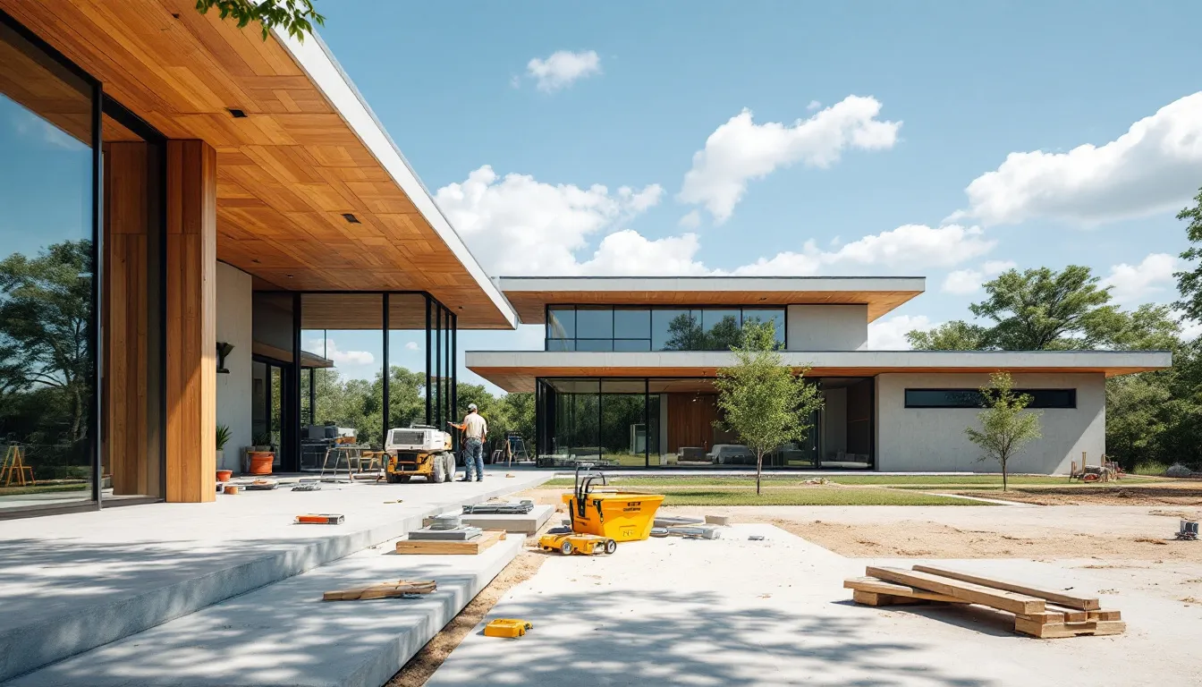 A builder working on bringing a dream home to life.