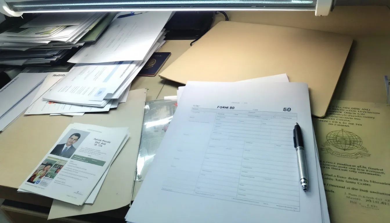 How to submit Form 80 for a visa application.