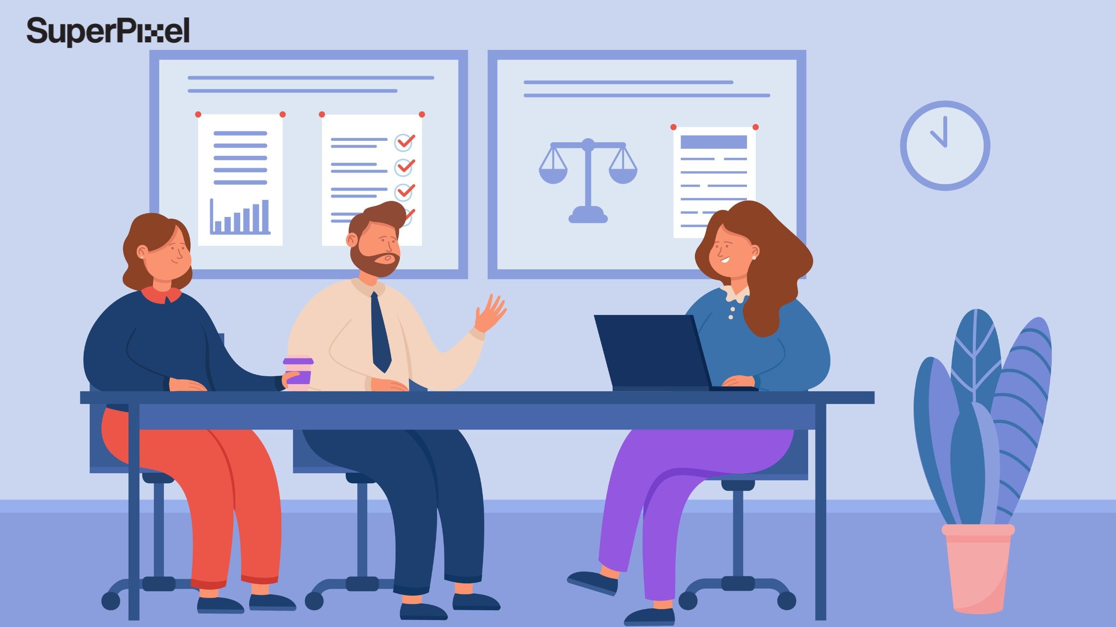 A lawyer offering professional legal advice to clients (dok. pch.vector)