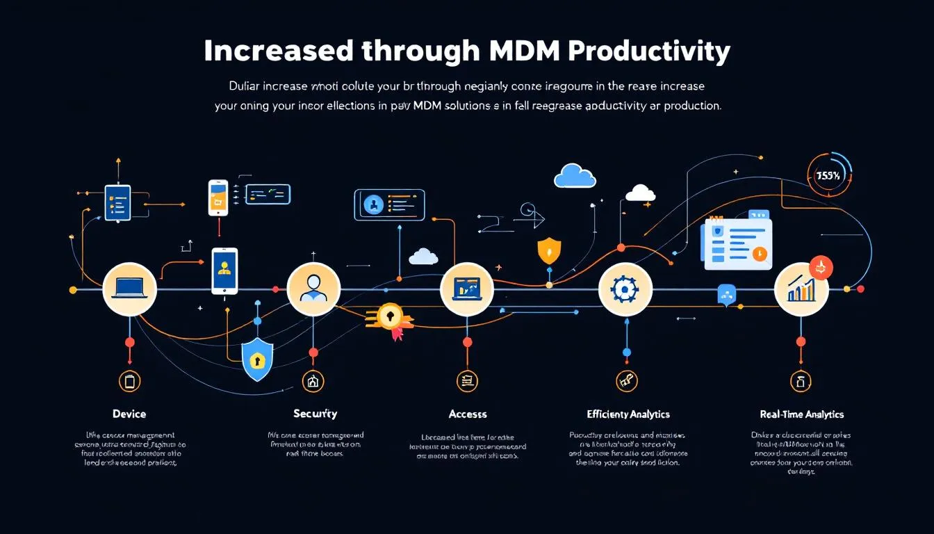 Une infographie sur l'augmentation de la productivit&eacute; gr&acirc;ce &agrave; des solutions MDM.