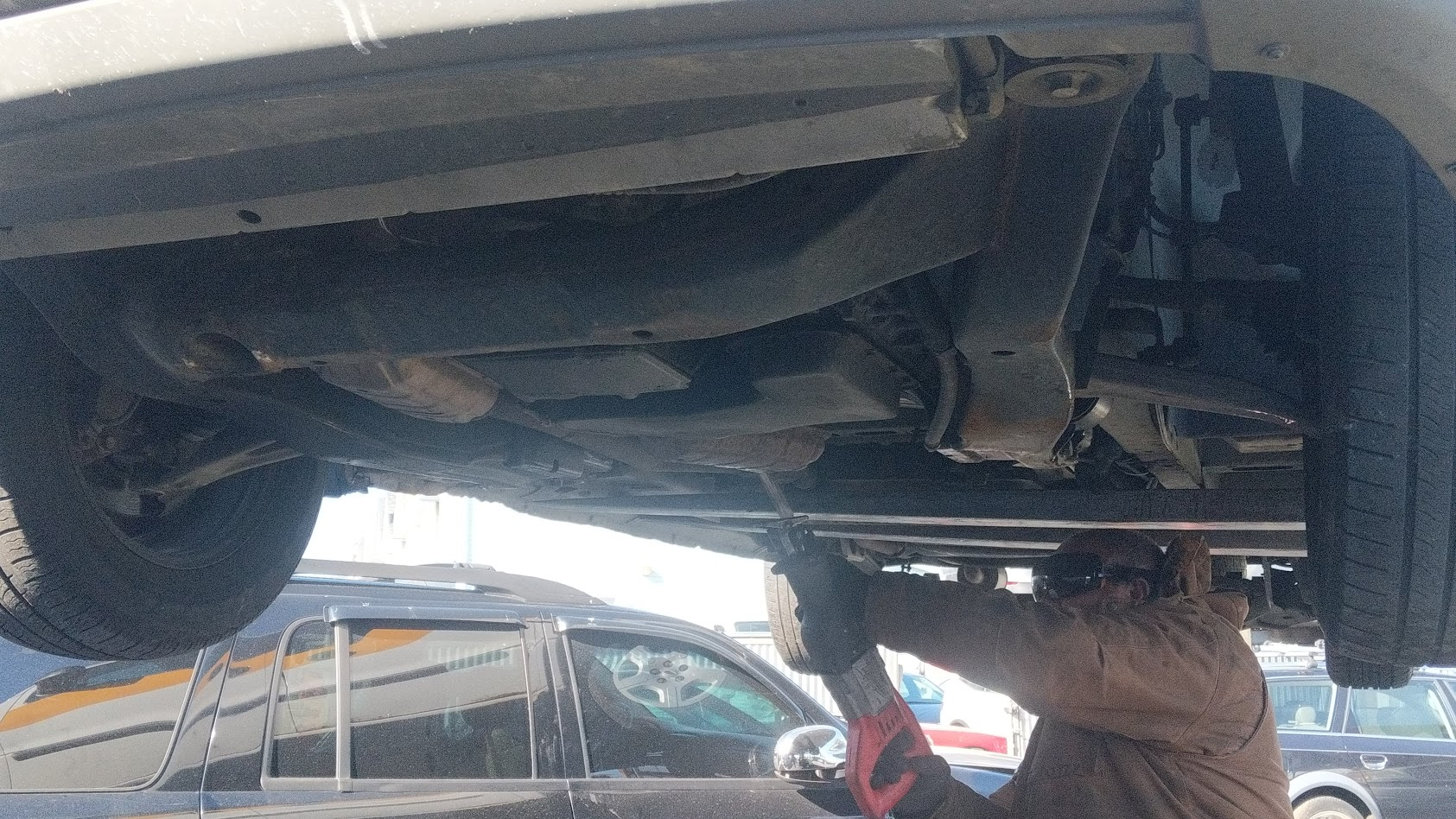 A car being recycled for scrap metal