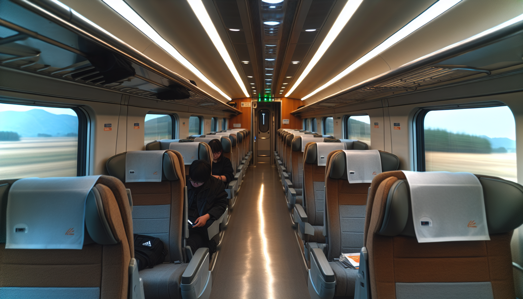 Amtrak train interior