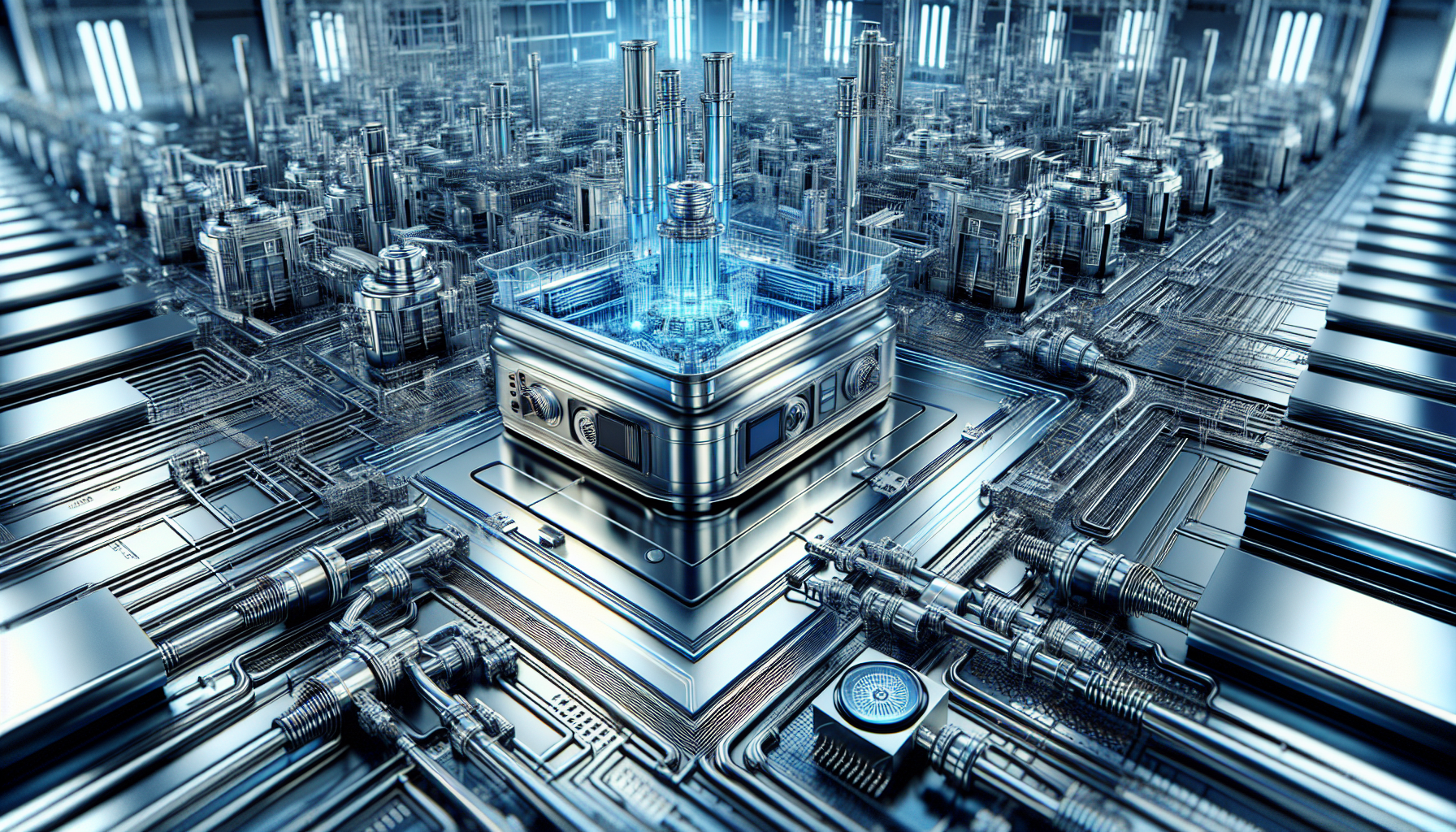 Illustration of semiconductor manufacturing equipment