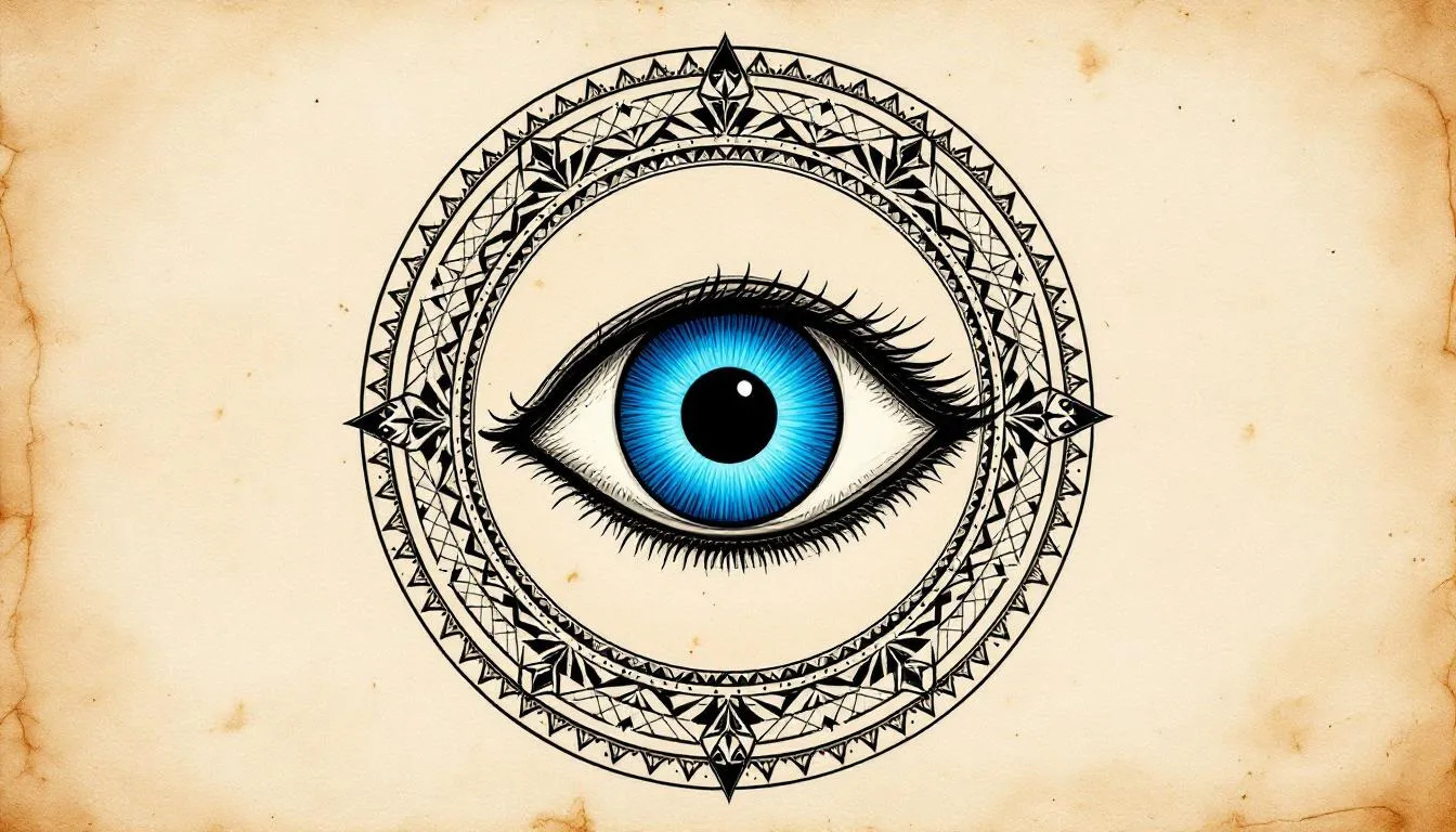 The image showcases a beautifully arranged collection of evil eye jewellery, including bracelets, necklaces, and earrings, all crafted from sterling silver and adorned with sapphires. This elegant display highlights the cultural significance of the evil eye symbol, known for its power to protect against bad luck, making it the perfect accessory for women who appreciate both beauty and style.