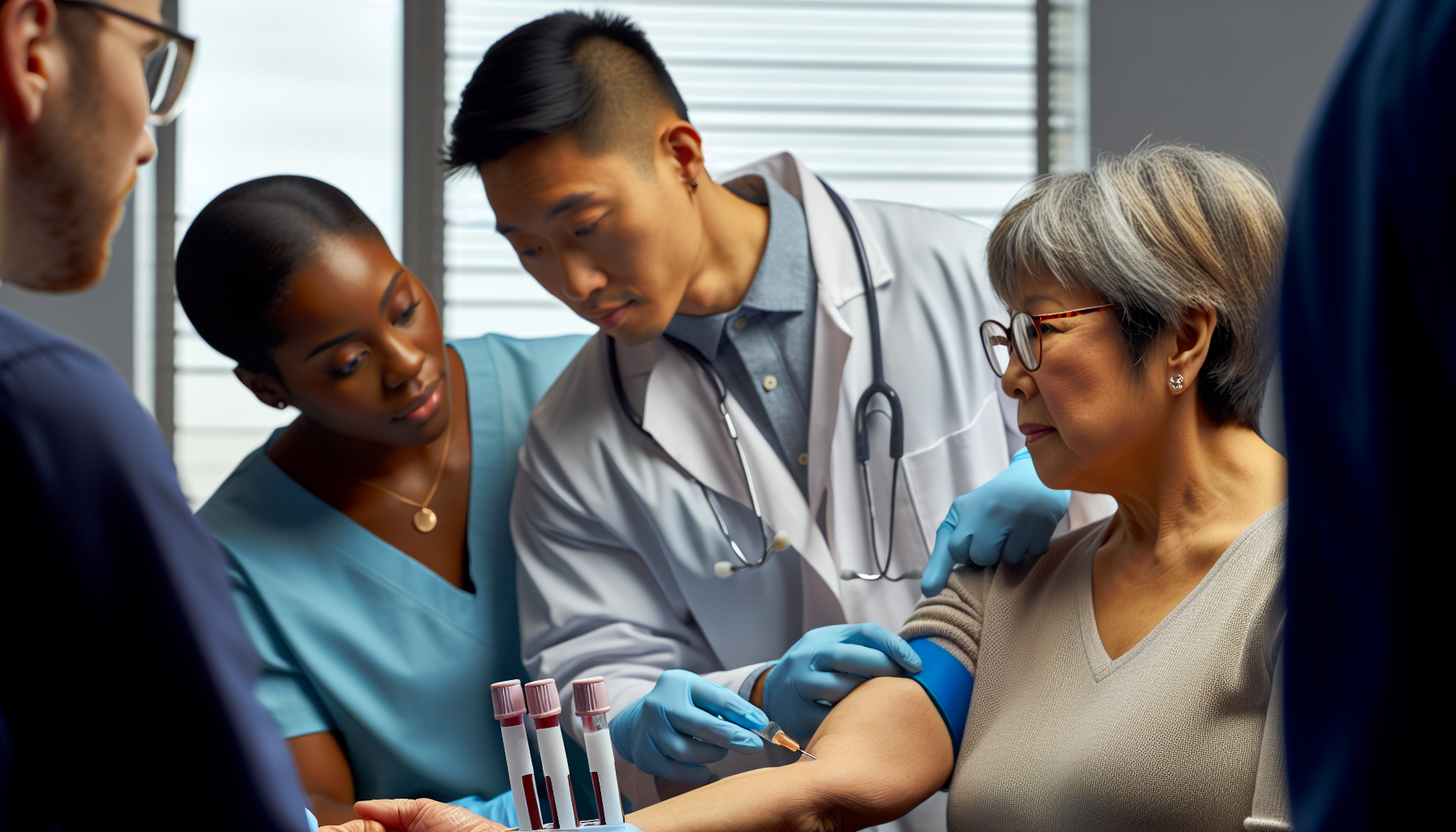 Photo of a blood sample collection
