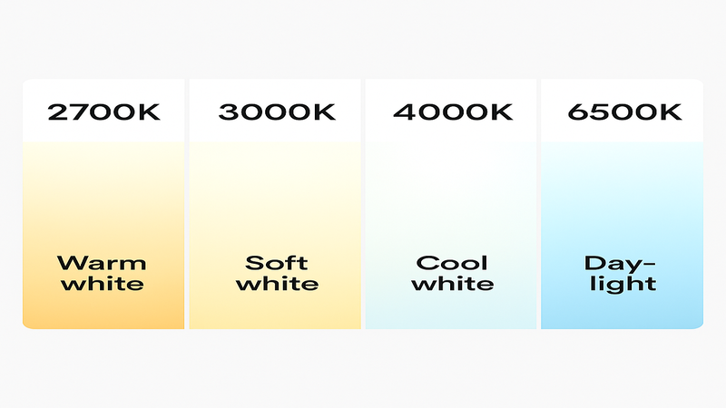 Kelvin scale with light tones
