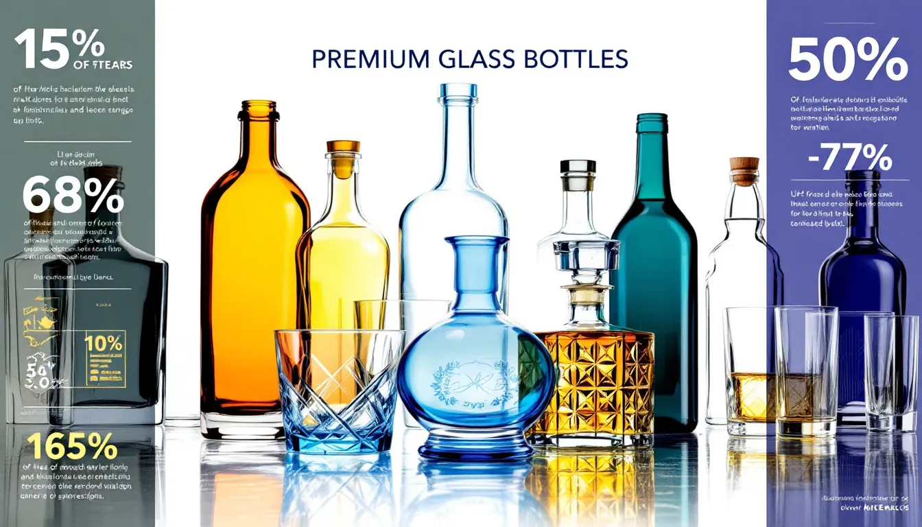 An artistic representation of premium glass bottles showcasing their aesthetic appeal.