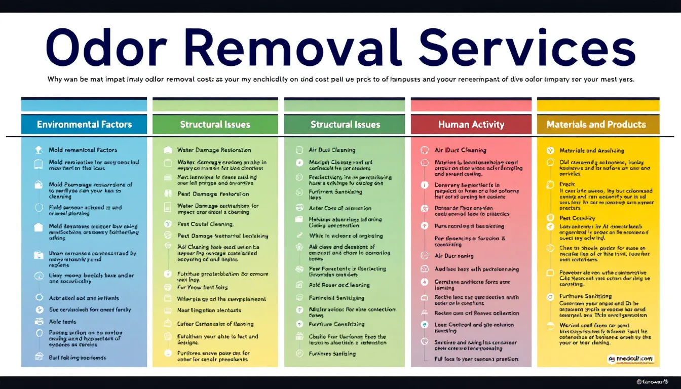 A collection of services that may impact odor removal costs.
