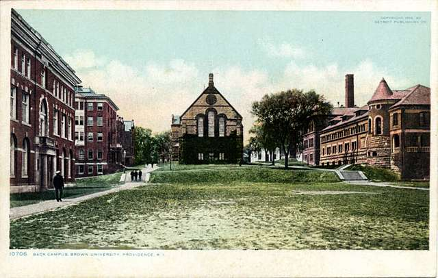 Old school picture of Brown university and looks at diving deeply and explore broadly the reason why a brown education is a leading research university that is unlike other ivy league schools.