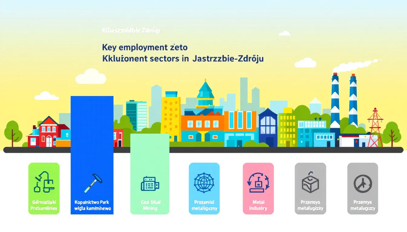Kluczowe sektory zatrudnienia w Jastrzębiu-Zdroju.