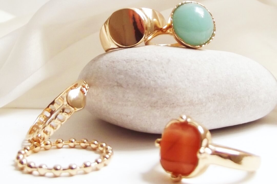 beautiful pieces of sustainable jewelry made from recycled materials and ethically sourced gemstones.