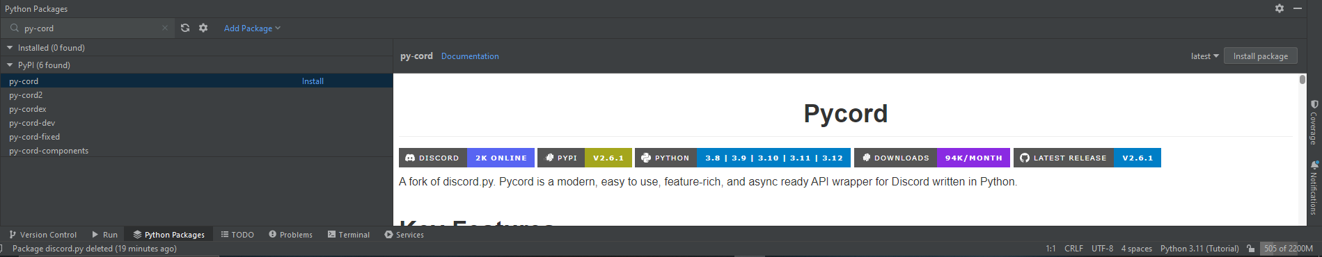 Adding py-cord