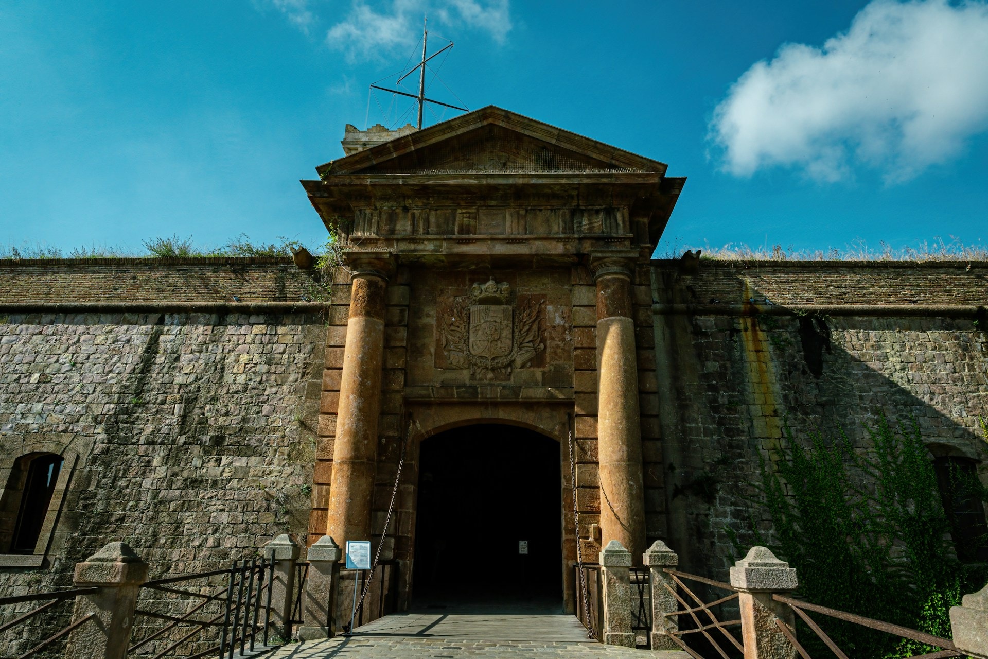 Entrada para o Castelo de Montjuic em Barcelona
