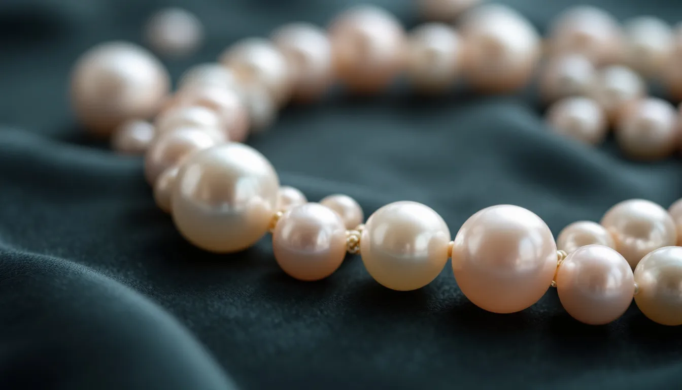 The image showcases a beautifully arranged collection of handcrafted pearl jewellery, featuring elegant pearl drop earrings, classic pearl necklaces, and various pieces adorned with freshwater pearls in shades of white and pink. This luxurious assortment embodies timeless elegance, perfect for any occasion, from bridal wear to evening ensembles.