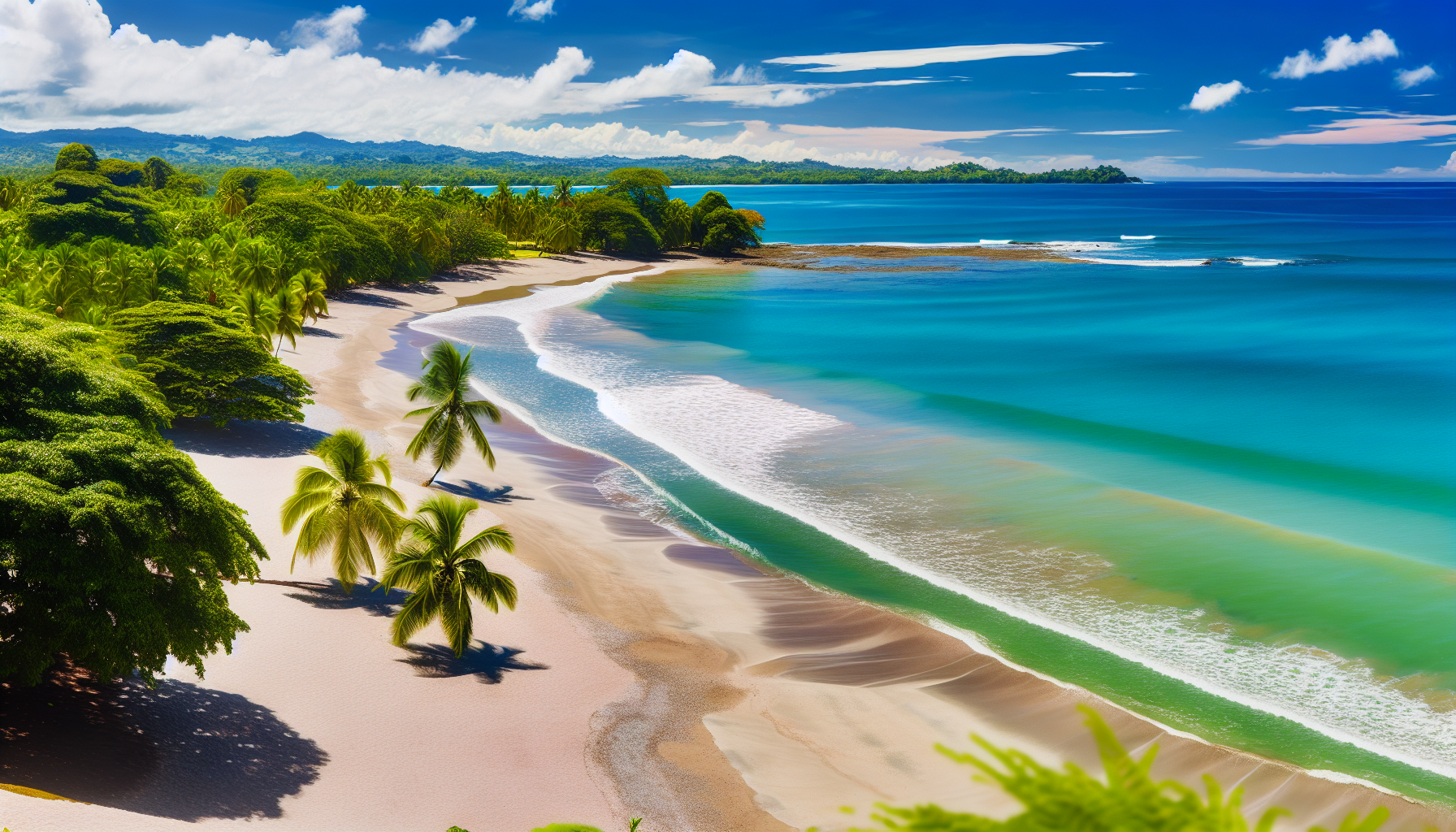 Scenic view of Costa Rica's Caribbean coast