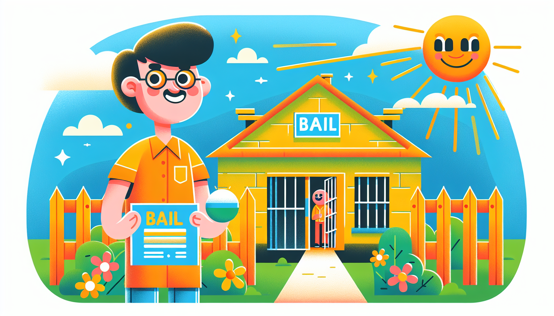 An illustration explaining the concept of bail.