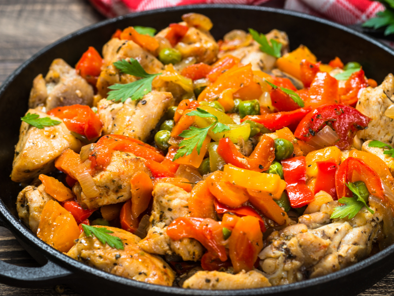 One Pot Chicken and Veggies Skillet - keto dinner ideas