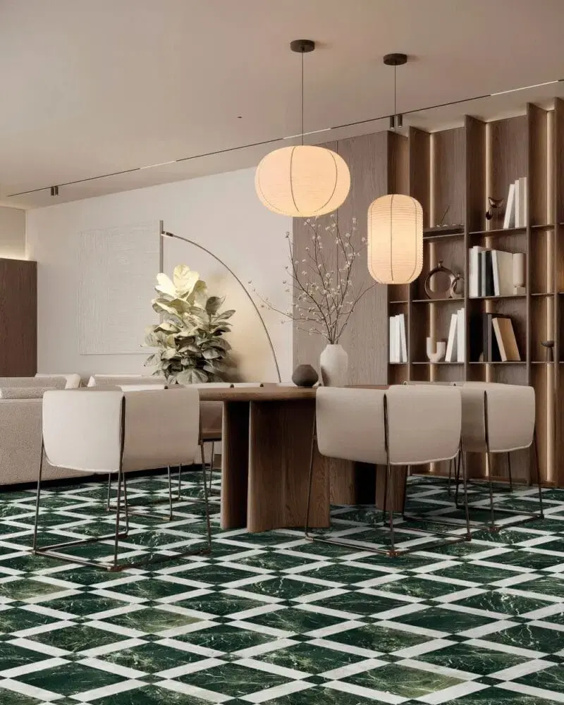 Imperial Verde Alpi Dark Matt Porcelain Tiles by EnergieKer